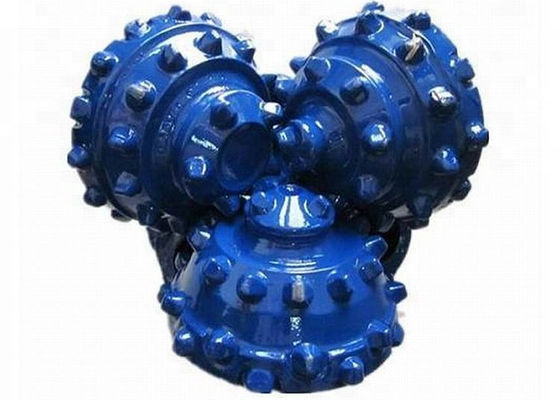 Blue 8 1/2 Inch Roller Cone Drill Bit Rubber Sealed Bearing